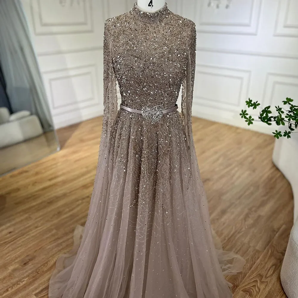 Serene Hill Customized Caramel A-Line Cape Sleeves Muslim Beaded Evening  Dresses Party Gowns 2025 For Women Plus Size DLA70066B - AliExpress 320