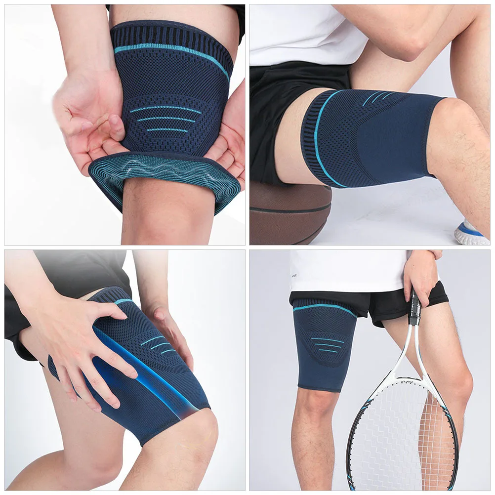 

2Pcs Thigh Sleeve Leg Warmers for Men High Elastic Supple Comfortable Sports Compression Leg Support Running Cycling