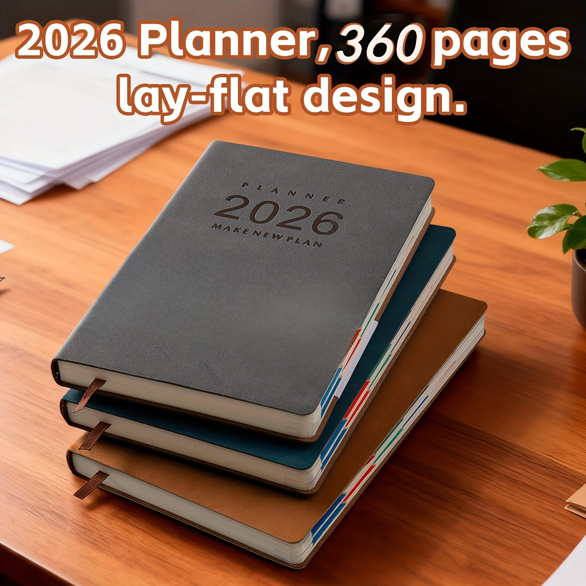 2026 Dagelijkse planner- en kalendertijdschrift - 360 pagina's Duurzame hardcover, takenlijst |   Het perfecte tienercadeau voor het nieuwe jaar