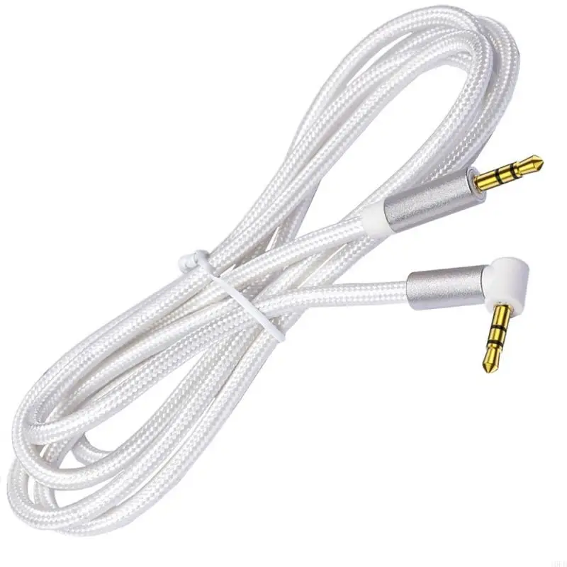 3.5mm Straigt Head to 90 Degree AUX Cable Cord Wide Compatibility Good Conductivity for Multiple Devices