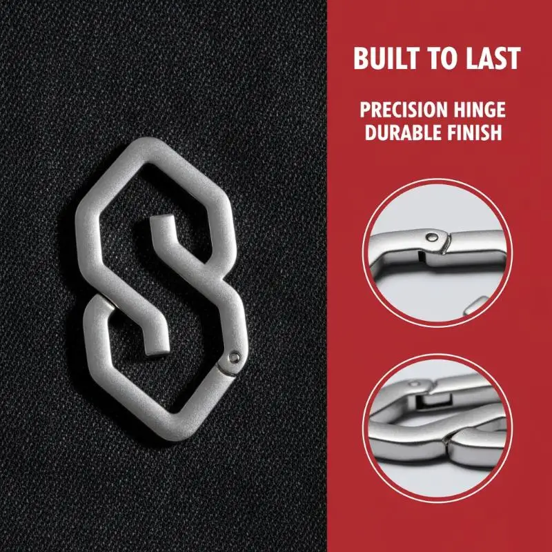 S-shaped heart-shaped closed metal pendant keychain advanced design package accessories belt buckle