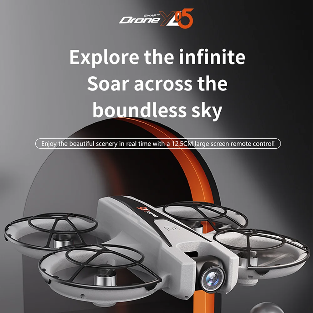 طائرة بدون طيار احترافية جديدة YL05 HD كاميرا مزدوجة FPV WiFi تحوم التدفق البصري التحكم عن بعد مع عرض لعبة رباعية هدية للأطفال