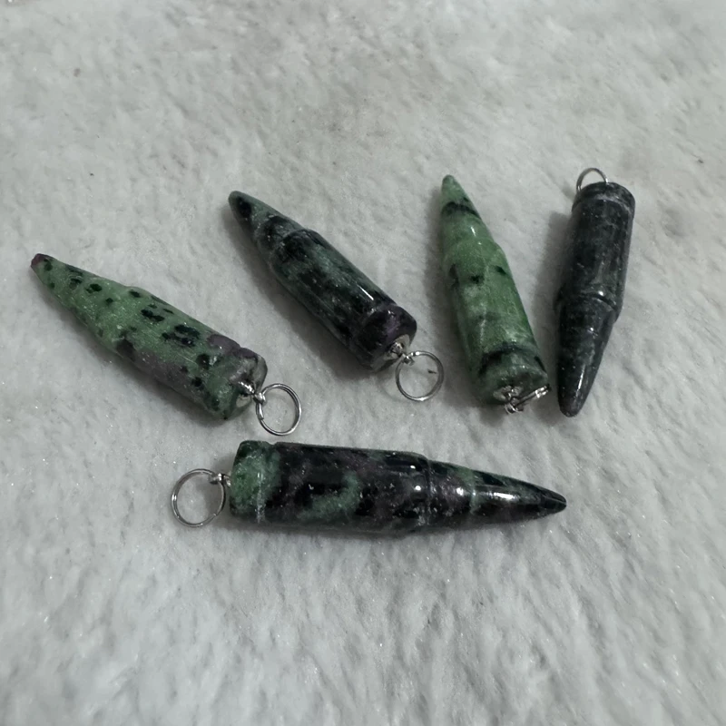 قلادة من الياقوت الطبيعي ، أحجار كريمة للشفاء ، قلادة برصاصات ، قلادة ياقوت ، 10 × 43 ، بيع بالجملة ، 5