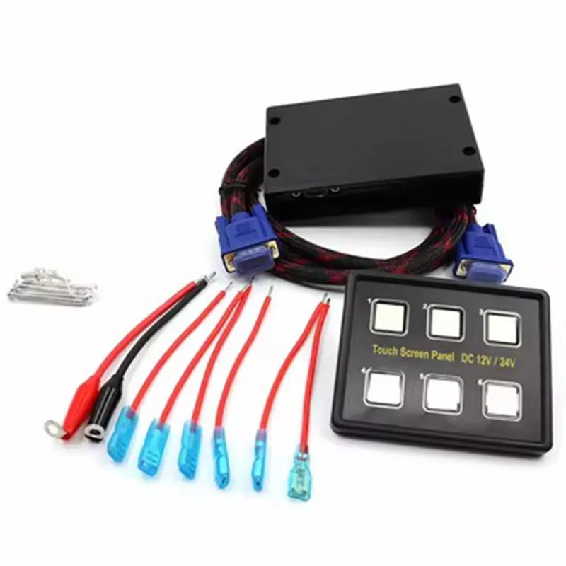 Car RV Off-Road Vehicle Retrofit with Fuse Overload Protector 8-Position Touch Combination Switch Control Panel