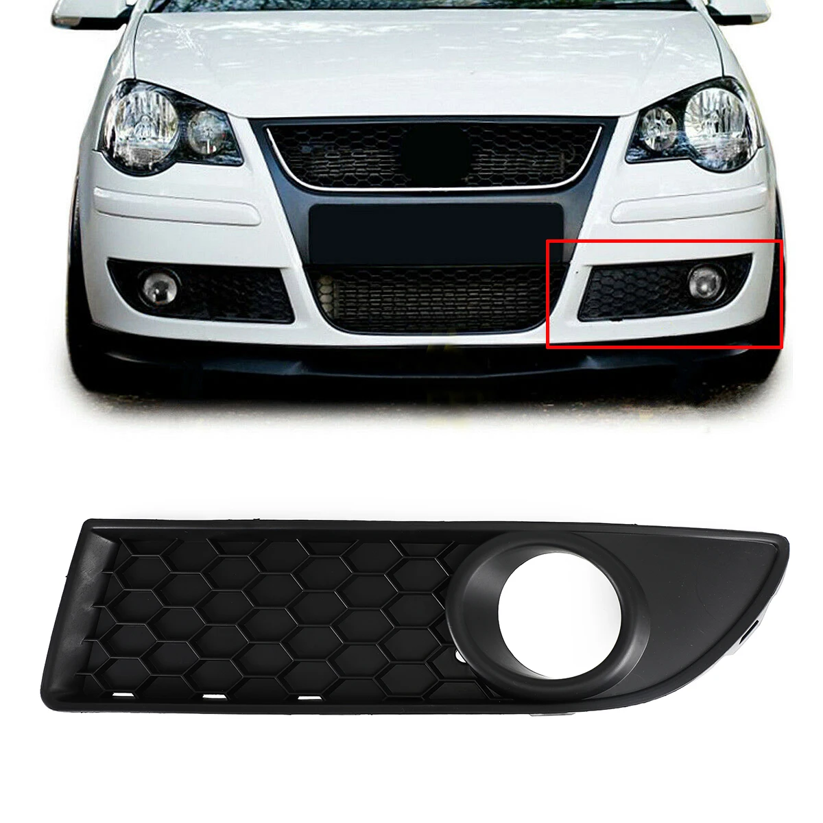 Artudatech Honeycomb Style Front Lower Grille Left/Right Side For VW Polo 9N3 GTI 2005-2009