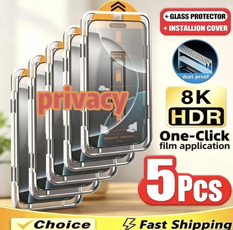 1/3/5pcs Anti-Peep Tempered Glass For Samsung S26 Ultra S26+ S26 Oleophobic Coating Anti-Scratch Convenient Installation Film