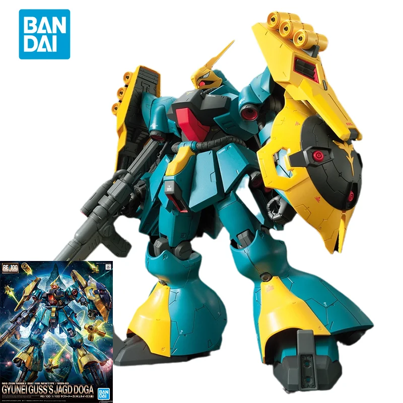 

Bandai Original GUNDAM Anime Model RE Series 1/100 GYUNEI GUSS'S JAGD DOGA Action Figure Assembly Model Toys Gifts for Children