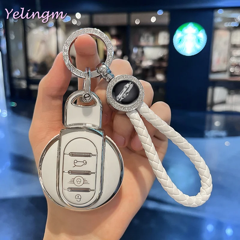 TPU Car Key Case Cover for BMW Mini Cooper Keyring Countryman F54 Clubman F55 Hardtop F56 F57 F60 Fob Keychain Accessories view 5