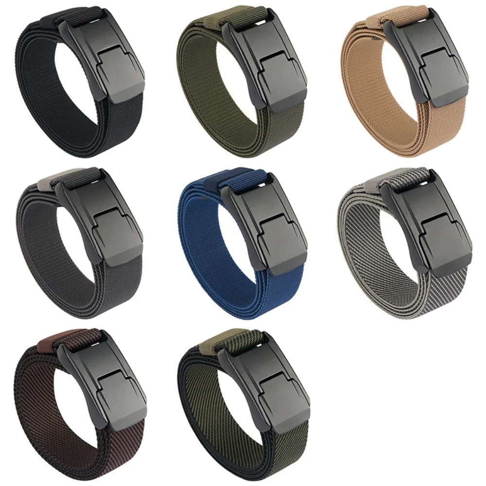 Sabuk regang gesper pelepasan cepat, sabuk kerja adem kuat, sabuk elastis nilon asli, sabuk olahraga luar ruangan