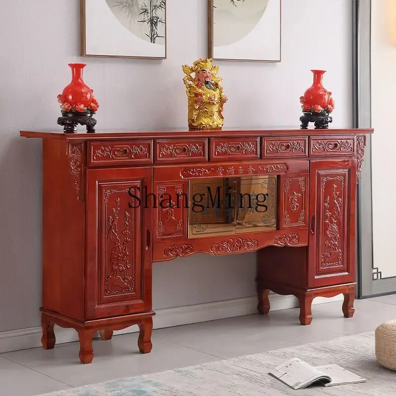 

SM Buddhist table Chinese household Buddha table Incense case God of Wealth offering table Rural middle