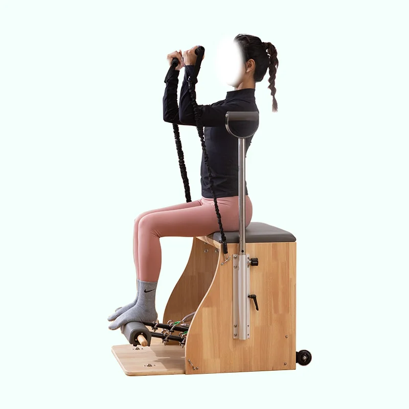 Silla reformadora de Pilates de madera, equipo de entrenamiento para estudio de Yoga, silla combinada estable para gimnasio y Pilates
