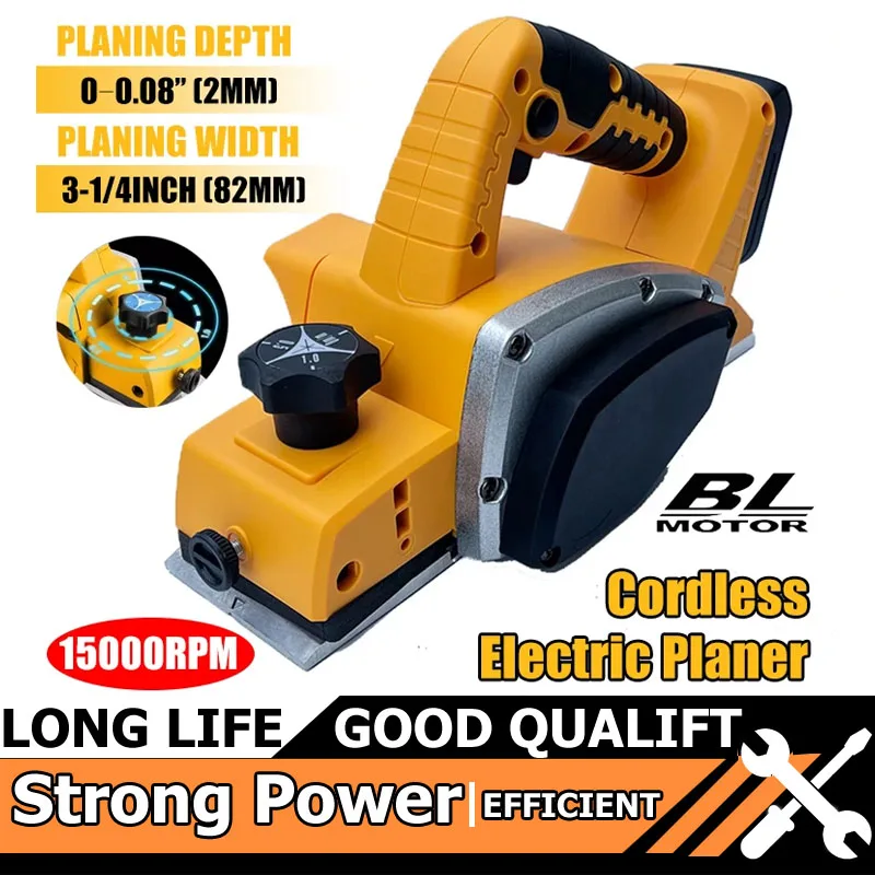 

Подходит для беспроводного электрического строгального станка Dewalt, инструмент 15000 об/мин, ручной строгальный станок для плотницких работ своими руками, совместимый с аккумулятором 20 В