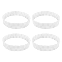 Suitable For Ecovacs Sweeper Tire Ring Accessories For Xiaomi Mijia Robrock Sweeper Anti-Wear Tire Skin, 4PCS