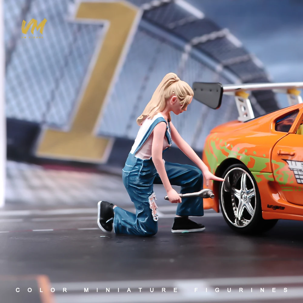 Face Painted Miniatures 1/18 1/24 1/43 1/64 1/87 Headphone Girl Young Woman Jacket Boy Tough Guy Scene Props View Vehicle Decor image 40