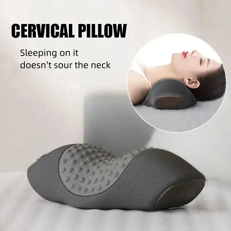 Neck Massage Pillow Electric Massage Hot Compress Vibration Massage Cervical Pillow Relaxing Sleeping Memory Foam Spine Support