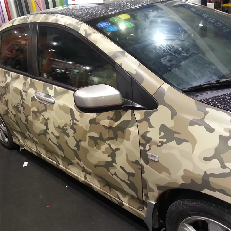 152x30cm Camouflage Vinyl PVC Car Sticker Wrap Film Digital Woodland Army Military Green Camo Desert Decal For Auto Motorcycle view 2