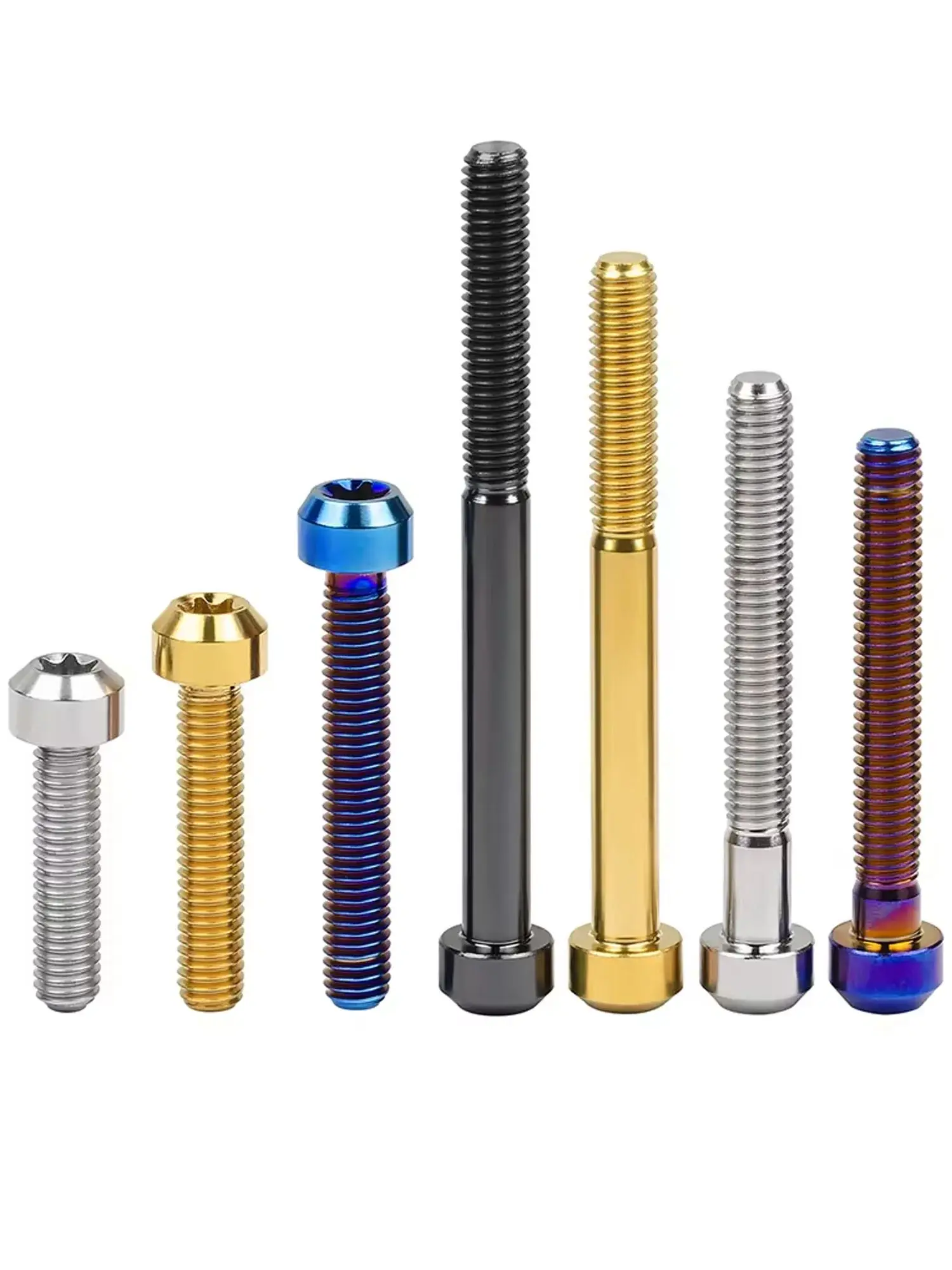 AliExpress Wanyifa Titanium Bolt M6x 10 15 20 25 30 35 40 45 50 55 60 65 70 80mm Torx Head Ti Screws for Bicycle Motorcycle
