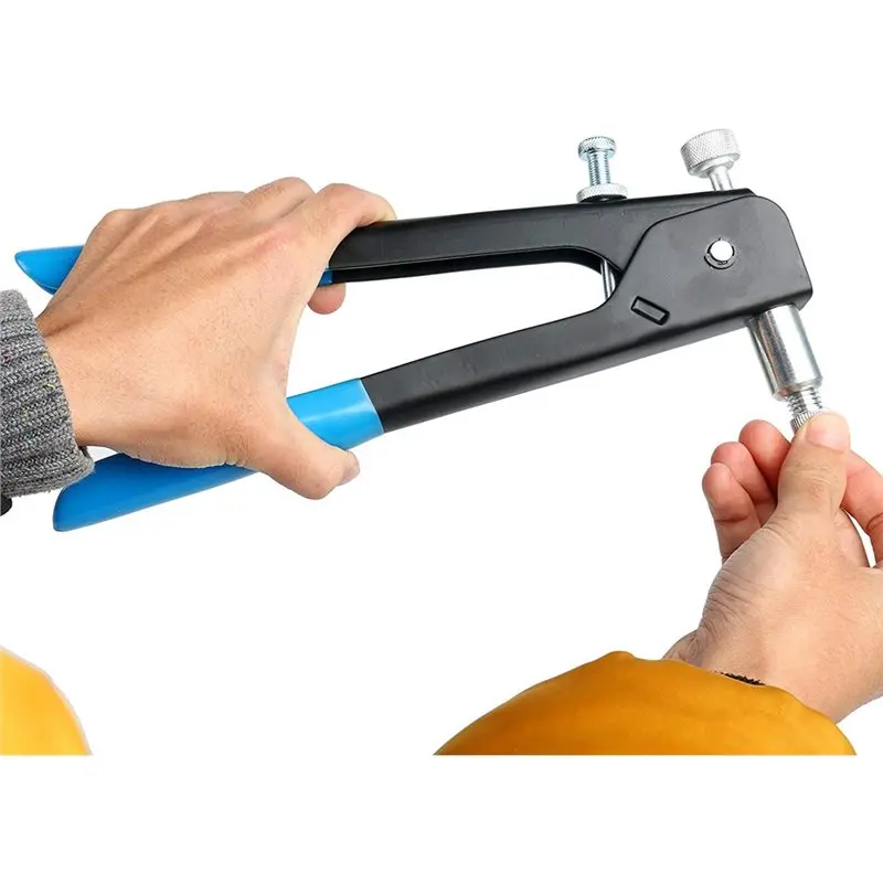 WORTHOWN-Set Alat Riveter Tugas Berat Alat Tangan untuk Rivet Nut Alat Rivet Baja Karbon Bulat Alat Riveting Manual