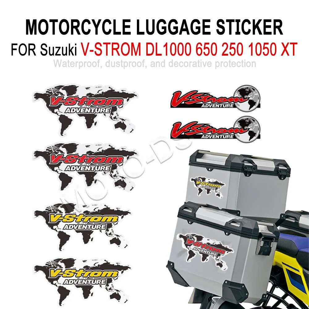 

For Suzuki V-STROM DL 1000 650 250 1050 XT Tank Pad Trunk Luggage Cases Decal Stickers V STROM 1050XT Adventure