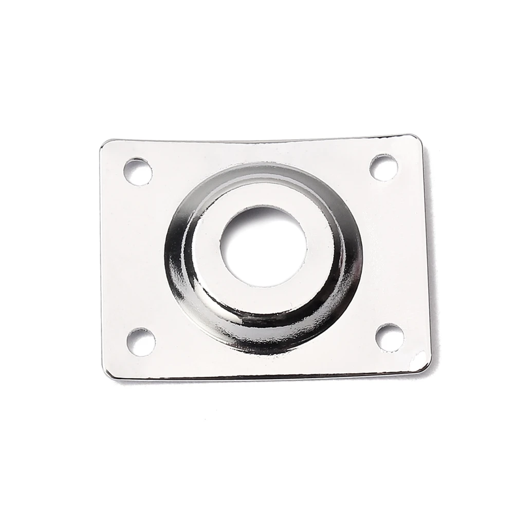 

Square Curved Guitar Jack Plate Indented 1/4 Inch Guitar Pickup Output Input Jack Socket Plate Metal Jack Plate With Screws for