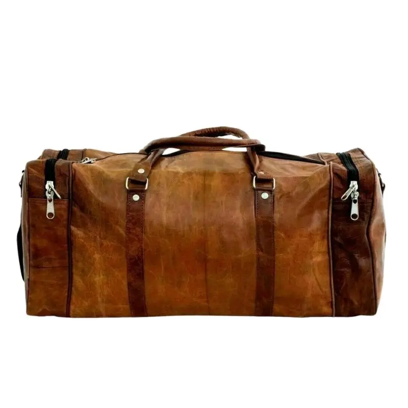 Travel Tote Vintage Leather Duffle Travel New Gym Luggage Genuine Overnight Men Duffel