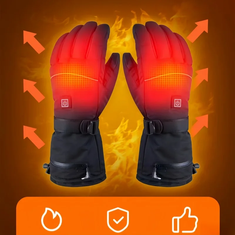 전기 열 방수 온열 스키 장갑, 스노우보드 사이클링 오토바이 자전거 야외 스키 장갑