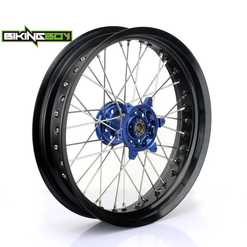 BIKINGBOY For Yamaha YZ250FX 15-22 YZ450FX 16-23 17 18 WR450F 19 20 21 22 23 WR250F 20-23 Supermoto Wheel Rim Hub 3.5 4.25 17