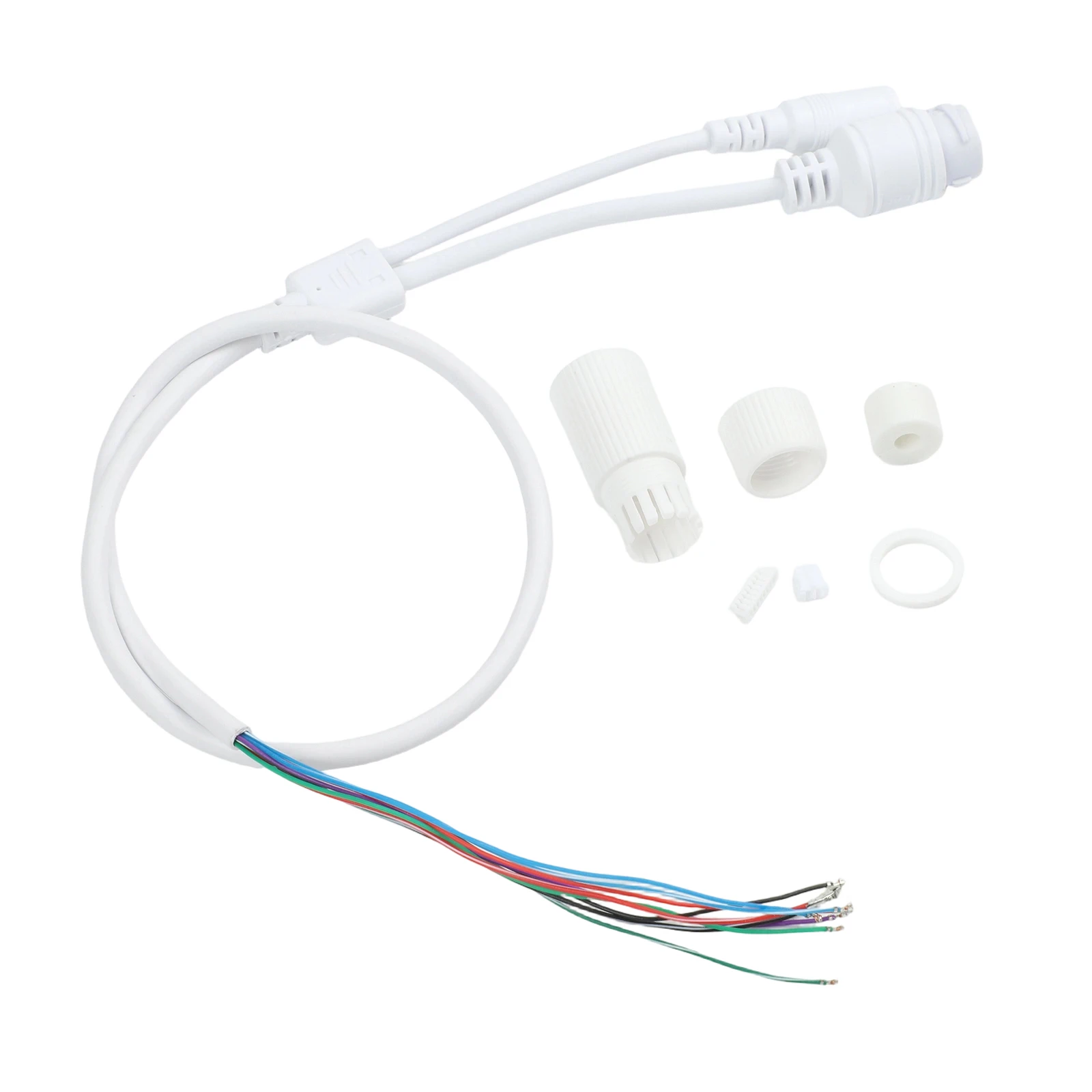 Reliable 70cm CCTV Network and Power Cable with For RJ45 and DC Female Power Connectors for IP Cameras and PCB Modules