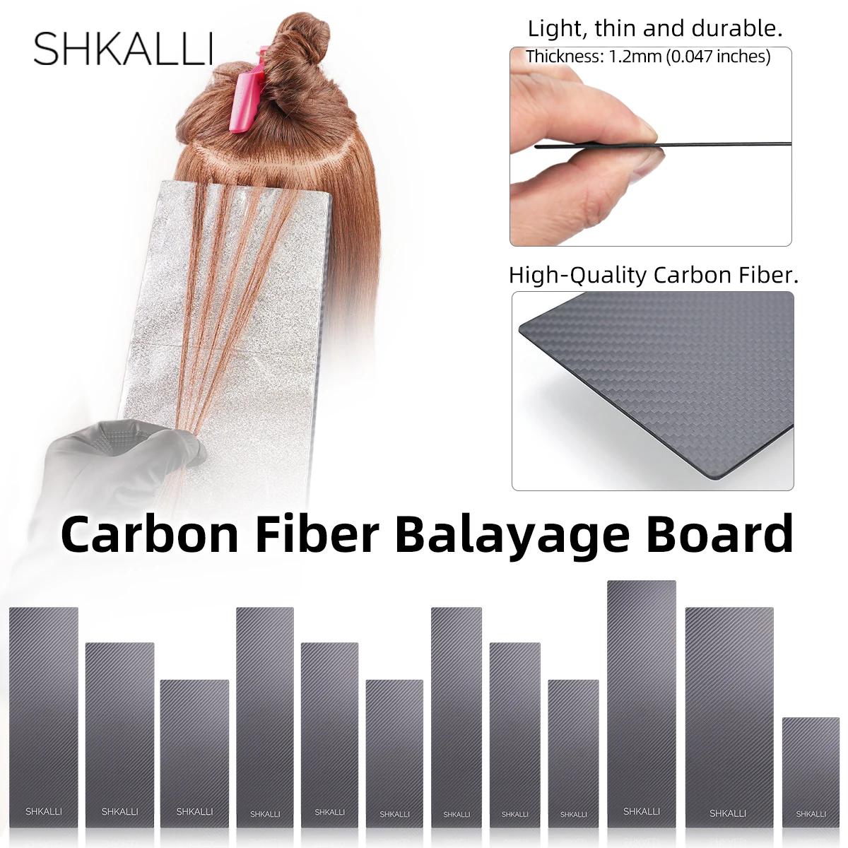 SHKALLI Professional Carbon Fibre Foil/Balayage Board,Hair Color Board for Hair Stylists