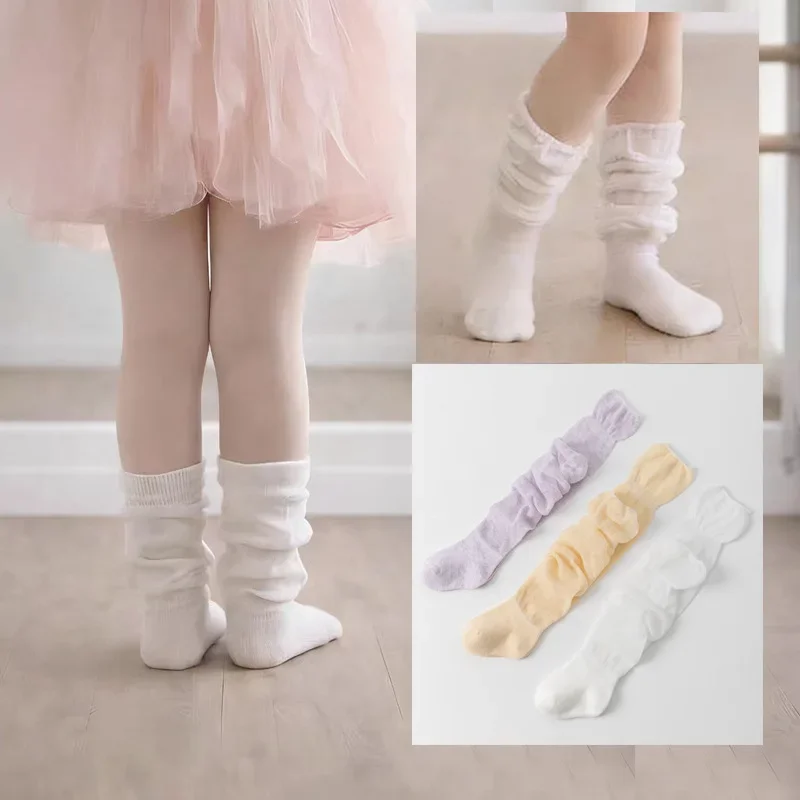 Baby summer ultra-thin breathable long tube socks, baby calf socks, fashionable pile calf socks, sweet princess mosquito proof socks