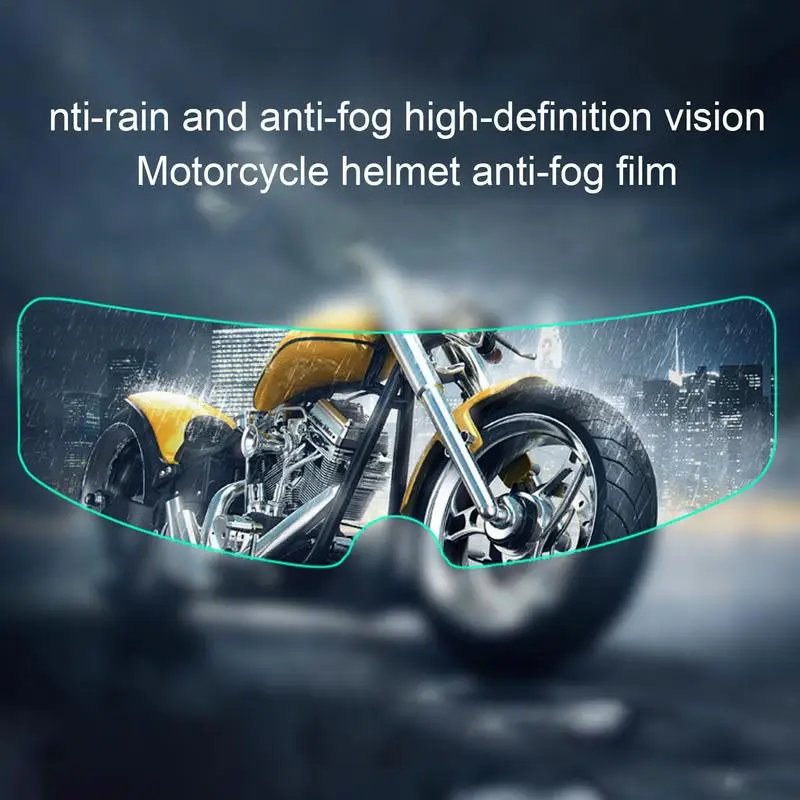 Motorcycle Visor Anti Fog Film Motorcycle Visor Fog Resistant Insert Waterproof Film Motorcycle Face Shield Film Waterproof Full