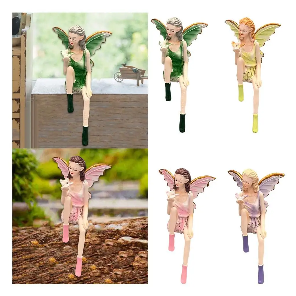 مصغرة الجنية تمثال جمع تماثل صمغي اكسسوارات ديكور المنزل ل اناء للزهور حواف مكاتب شرفة مدخل النوافذ