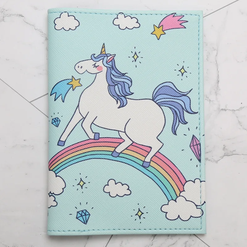 Funda de pasaporte de dibujos animados de Anime para mujeres y niñas, Soporte para tarjeta de identificación bancaria, soporte para dirección,