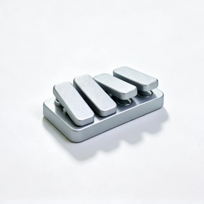 Silver Piano Key Metal  Magnetic Haptic Toys Adults Fidget Slider EDC Clicker Gifts To Relieve Stress And Anxiety ADHD ﻿ view 4