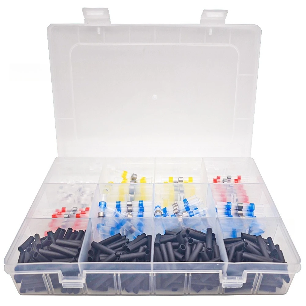 500Pcs SST Crimp-Free Solder Ring Heat Shrink Connectors, Waterproof Electrical Wire Terminal Kit