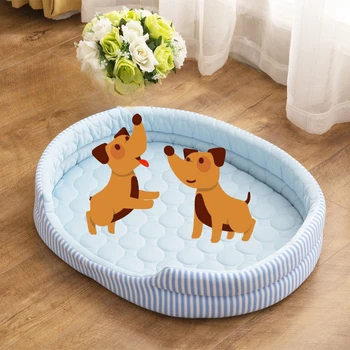 반려동물 둥지용 아이스 실크 쿠션, 대형 사이즈 개 및 개 둥지 쿠션, 여름 반려동물 고양이 둥지용 아이스 쿠션, 사계절 적합 