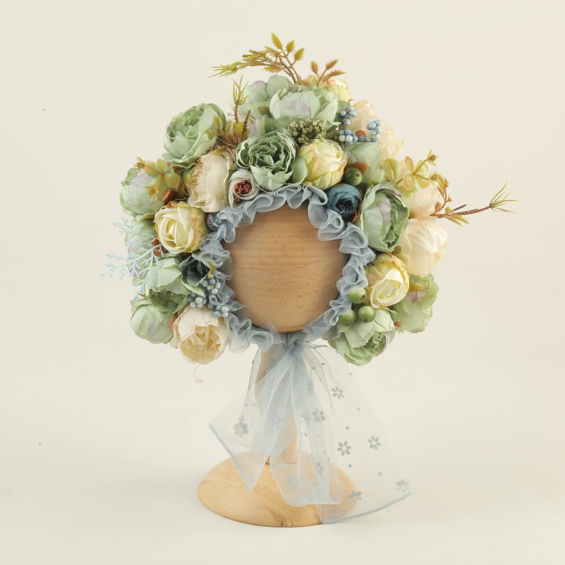 

Vintage Baby Girl Flowers Bonnet Newborn Floral Hat Newborn Photography Props Infant Sitter Hat Baby Photo Accessories