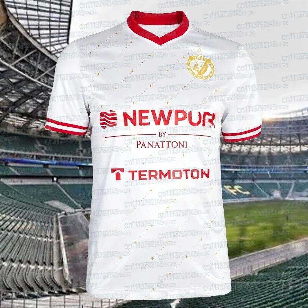 2026 Polen Widzew Łódź Fan Fußballtrikot Sommer Atmungsaktives Polnisches T-Shirt 3D-Gedrucktes Sport-Familien-Kurzarmshirt – Detail 5