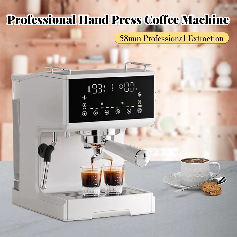 ITOP TEM58 20Bar Touch Screen Professional Semi-automatic Coffee Machine ULKA Pump PID+NTC Temperature Control Espresso Maker