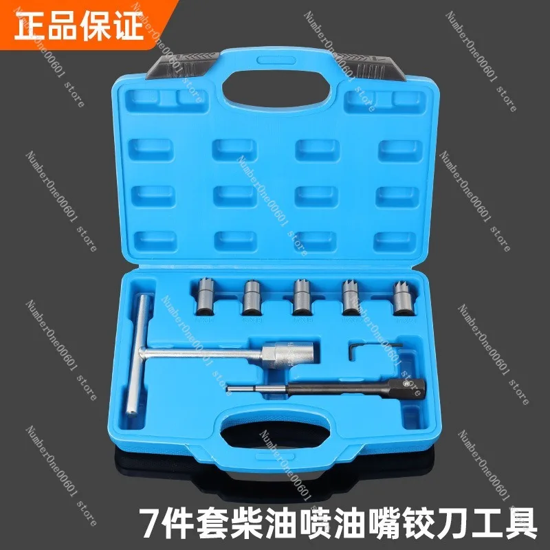 Diesel Injector Seat Reamer Set Carbon Cleaning Tool for Valve Seat 6 to 17 Piece Kit view 4