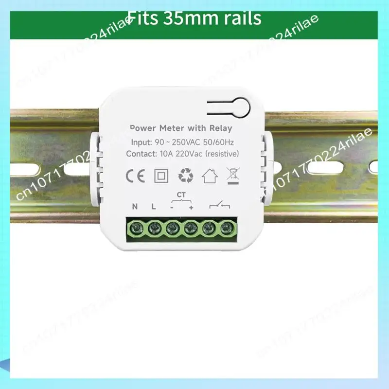 A17Z Tuya Smart Wifi Energy Meter With Open Circuit &Current Transformer Clamp Kwh Power Monitor For Google, Alexa(80A) Durable