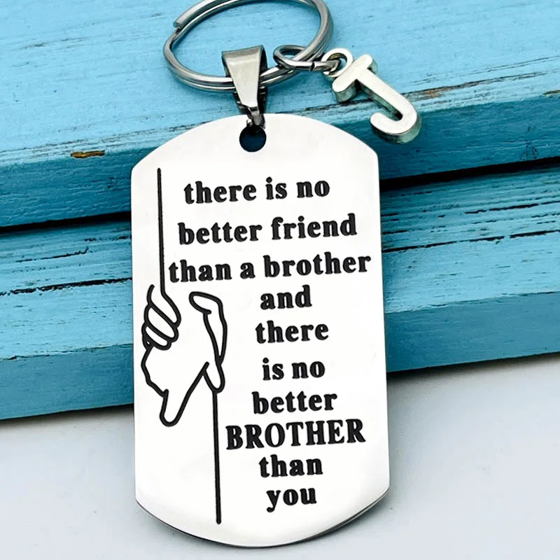 Brother Gifts Key Chain From Sister Brother, Best Brother Keychain From Sister Birthday Christmas Gifts for Brother