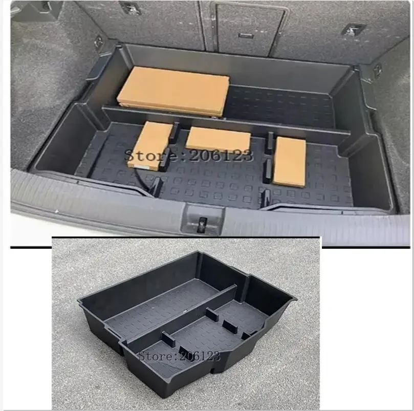 For Volkswagen T-Roc T Roc 2018 - 2021  Trunk storage box Trunk store content box spare tire storage central armrest receive