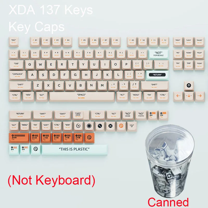 مجموعة أغطية مفاتيح XDA 137 جديدة PBT Profile مخصصة للوحة المفاتيح الميكانيكية للألعاب MX Switch