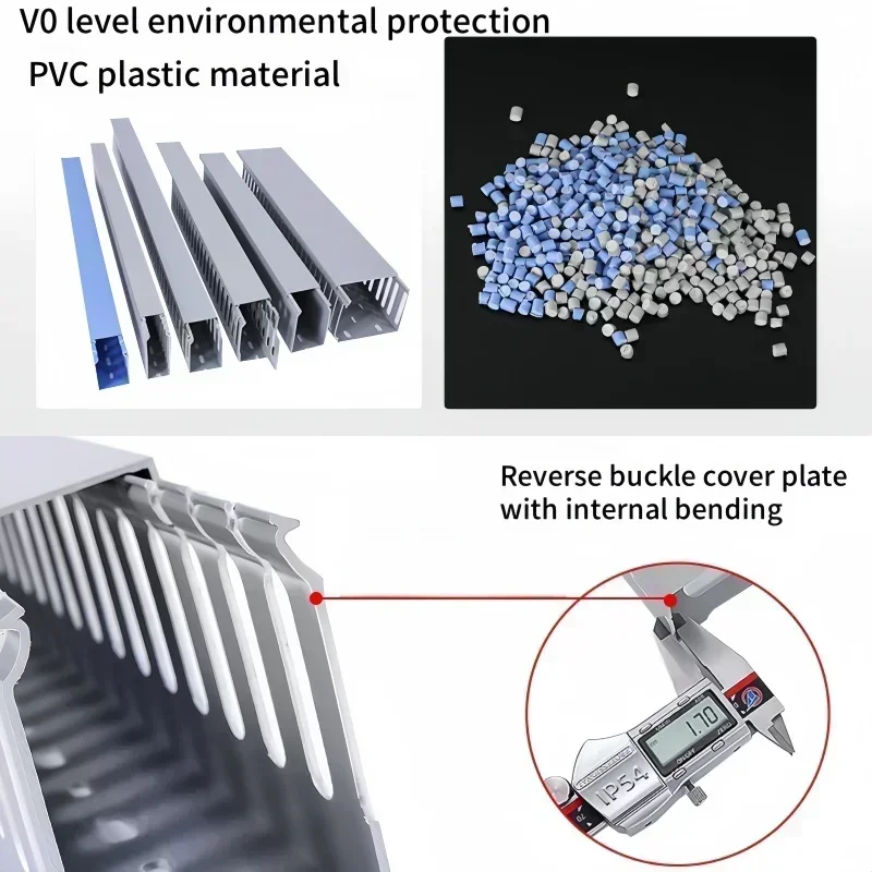 Support de rangement sous Table, plateau de gestion de câbles en PVC, organisateur de fils de bureau à domicile, conduit de câblage ignifuge industriel de 50cm