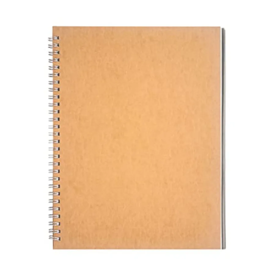 

10 inch x 7.5 inch, 100GSM, Blank Spiral Notebook, 1-Pack, Soft Cover, Sketch book, 100 Pages/ 50 Sheets, with writing backboar