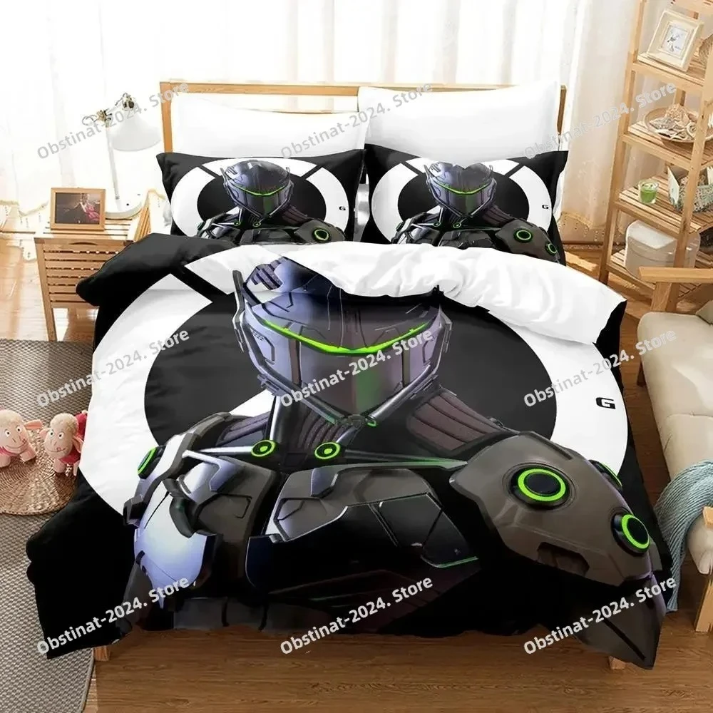 

New Game Overwatch Genji Bedding Set Printed Bed Set Duvet Cover Sheet Pillowcase Bed Soft Quilt Cover Full Queen King Size