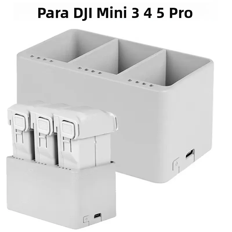 Hub de carregamento bidirecional de três canais para dji mini 5 pro/mini 4 pro/mini 3 pro carregador de bateria acessórios para drones