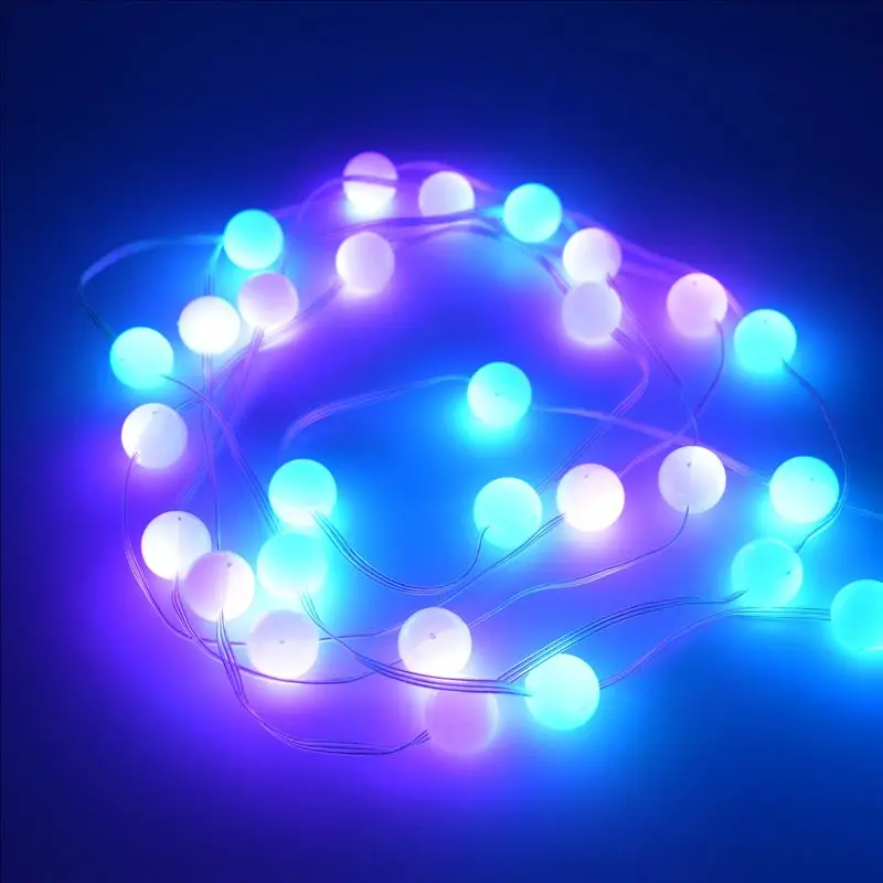 5mX WS2812B Dream Color LED Pixel String Light 3D LED Pixel Pebble Light Ball