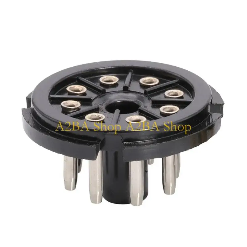 A2BA Universals 8Pin Tube Socket Compatible 6H8C 6N8P Corrosion Resistant ABS Metal